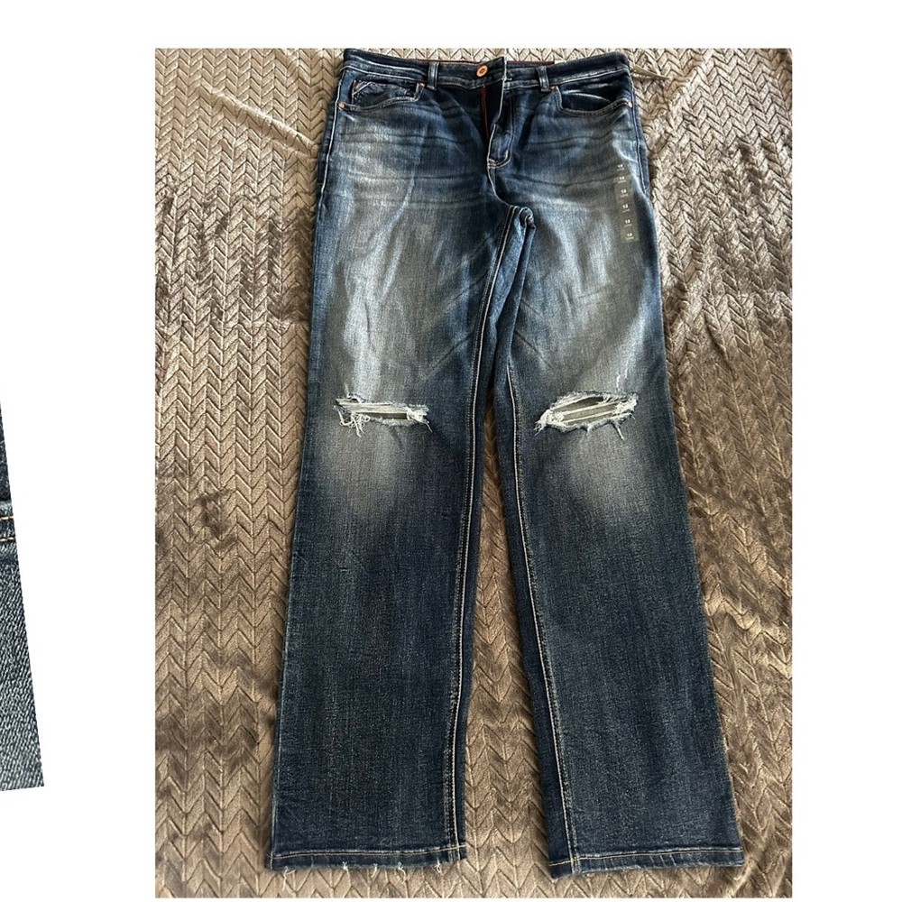 Maurices Edgely Dark Blue Straight Jeans size 18 long 34” inseam